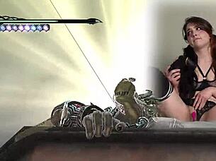 Lovense-Connected Sexy Bimbo Gamer Vibes to Orgasm in Bayonetta Episode 4