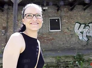 German Wife's Long Labia Small Tits Bareback Anal Casting Gaping