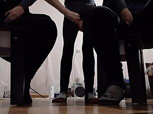 i masturbated watchin my two girlfriends mutual cum in leggings 3some