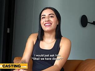 Big Booty Latina Teen Rides Producer's Cock in Casting