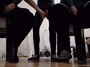 i masturbated watchin my two girlfriends mutual cum in leggings 3some