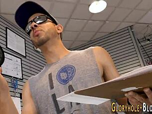 skank secretly craves that throbbing black monster in gloryhole