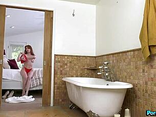 redhead lacy lennon gags on bbc cheating deepthroat doggystyle!