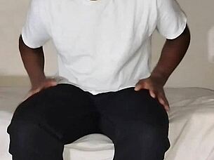 jeans-clad wrestler masturbates freely craving more join-in action