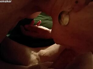 joanna's mature granny lips wrap my cock for deep amateur suck