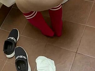 Ready to fuck this cute pink sock freak on big black cock?