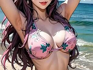 hey check out sexy asian model shirley in bikini