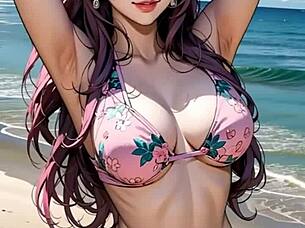 hey check out sexy asian model shirley in bikini