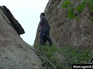 penny pax and sarah shevon drain my cock outdoors together