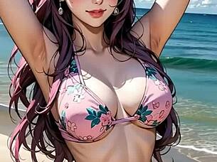 hey check out sexy asian model shirley in bikini