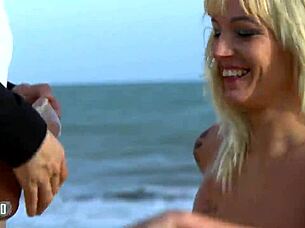 public beach 3some blonde stefani tarrago oils busty latina milf