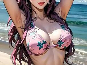 hey check out sexy asian model shirley in bikini