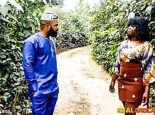 african black stud pounds through her hairy bush in rough ride