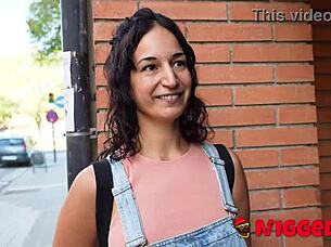 Welcoming Curious SPANISH Mature REBEKA ROCK to Interracial Action