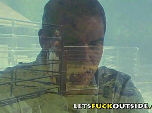 Country Couple Fucks Monster Cock Outdoors Public Cosplay