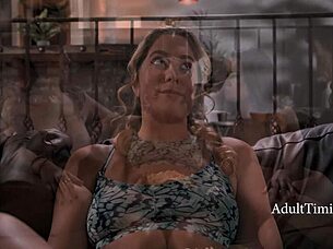 sweetie joins nudist milfs for beach group licking