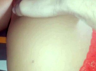 real latina couple licks pierced nipples in dirty closeup