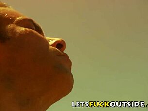 Country Couple Fucks Monster Cock Outdoors Public Cosplay