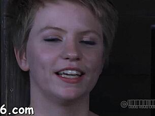 Horny couple WHIPS bound slut then fucks wet pussy hard