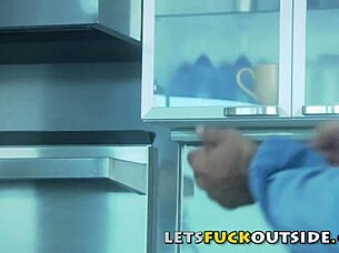 Country Couple Fucks Monster Cock Outdoors Public Cosplay