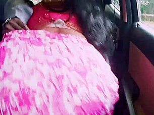 beautiful saree housewife, wanna cheat with boyfriend's dirty car sex?