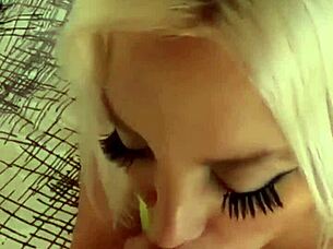 Big Man Destroys Blondie Fesser's Oiled Pussy on Sofa