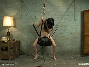 Busty Babe Squirts Hard On Sybian Machine Fucking Frenzy