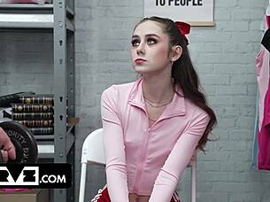 Mall thief Daisy caught and fucked hard by security's monster cock