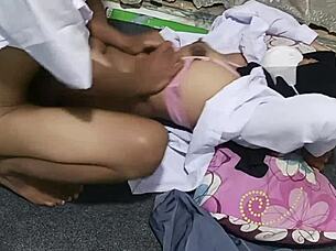 SMA STUDENT CELEBRATES GRADUATION with passionate DOGGYSTYLE POUNDING