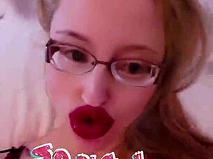 Russian mistress goddess in glasses does what she wants