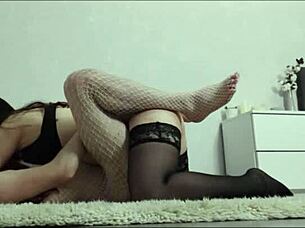 oh yeah, fucking this sexy trans in stockings so hard