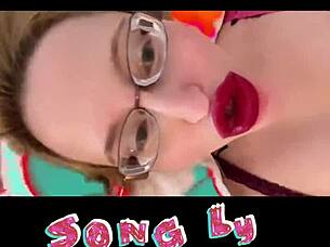 Russian mistress goddess in glasses does what she wants