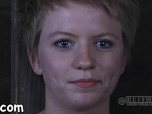 Horny couple WHIPS bound slut then fucks wet pussy hard