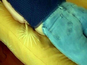 Stepmom moans you cant fuck but cum on my ass