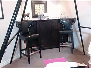 Milf Maxine X sexy skirt dildo fucks asian wet pussy squirting