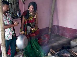 indian housewife outdoor devar pounding juicy hairy pussy creampie