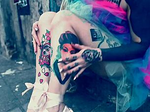 barefoot ballerina toes licked outdoors in heels