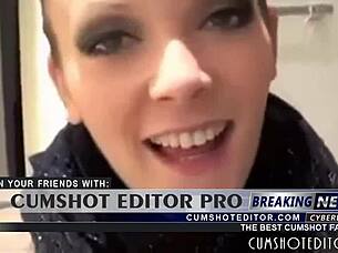 Amateur German Blonde Begs for Mall Facial Cumshot