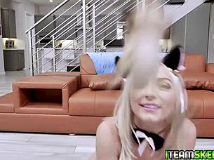 chloe temple belly rubbed blissfully on back