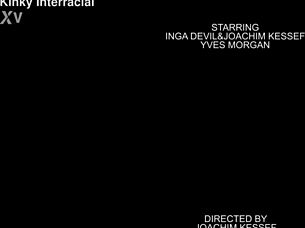 Inga Devil's gaping asshole takes rough interracial double anal 😈💦