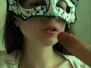 russian dirty talk while sitting on your tongue in stockings sloppy dildo bj