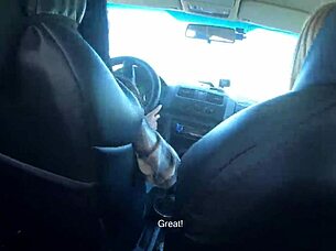 Girlfriend sucks traveler cock after losing rock-paper-scissors epic facial