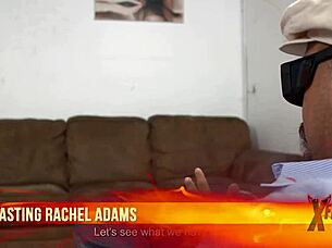 Horny Brunette Gobbles Huge Cock In Casting