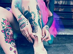 barefoot ballerina toes licked outdoors in heels