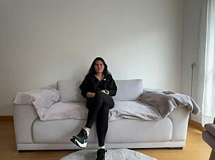 roomie pays rent with horny lesbian scissoring fingering orgasm!