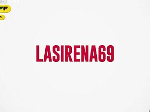 Masked LaSirena69 showers cum deepthroat titty fuck creampie