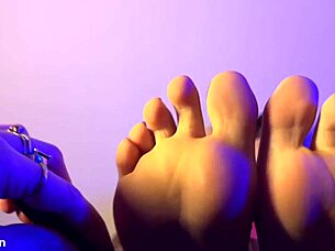 Ravena Rey Squirms Under Foot Domme's Tickling Torment