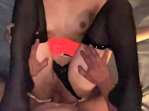 Mexican latina shoves dildo deep in amateur ass play