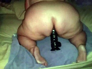 wanna see this huge fatty bbw bounce on that massive dildo?