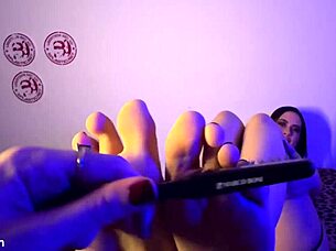 Ravena Rey Squirms Under Foot Domme's Tickling Torment